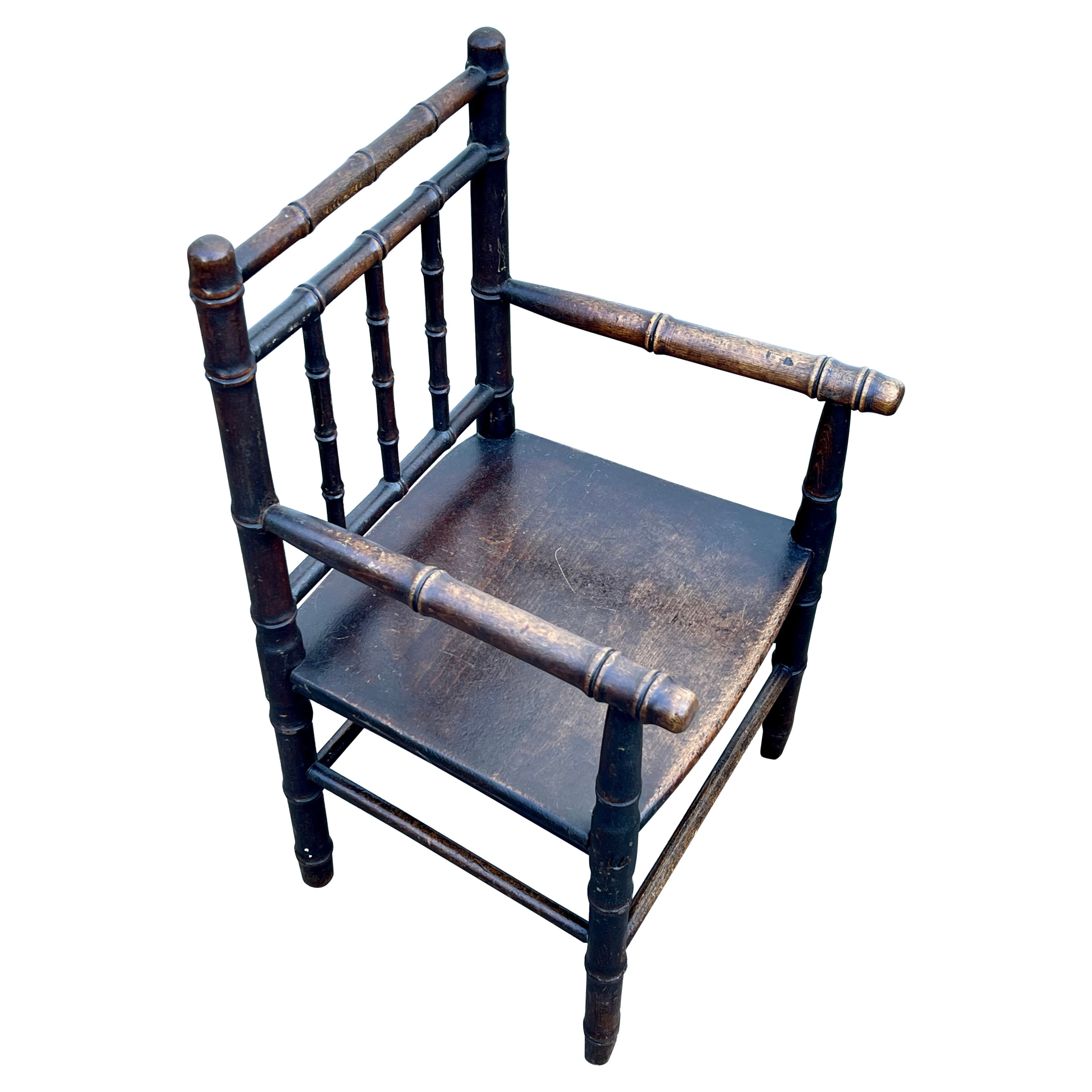 19th Century Faux Bamboo Child's Chair