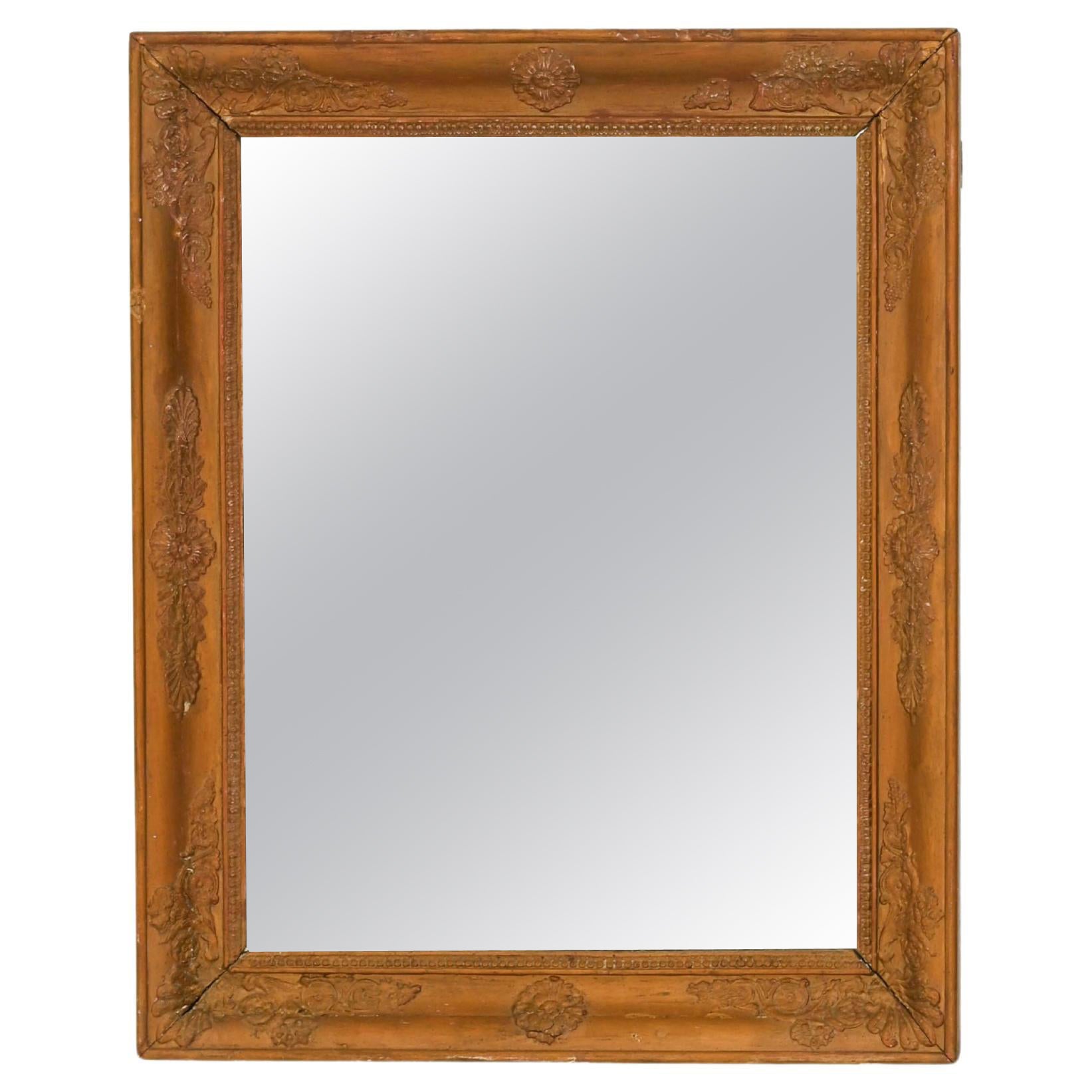 19th Century French Wooden Mirror For Sale