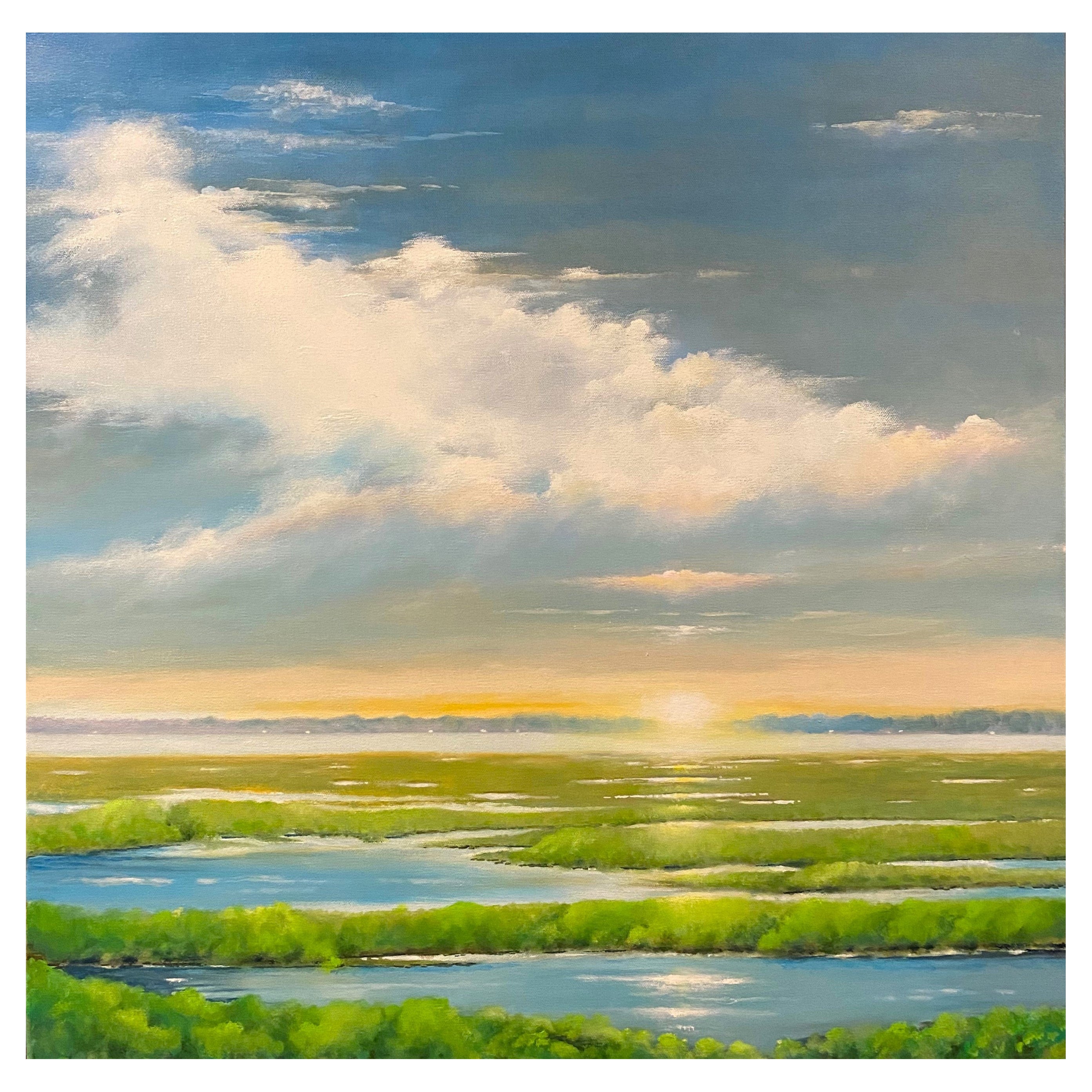 Framed Oil on Canvas "Downeast Sunrise" by Michael Francis Reagan