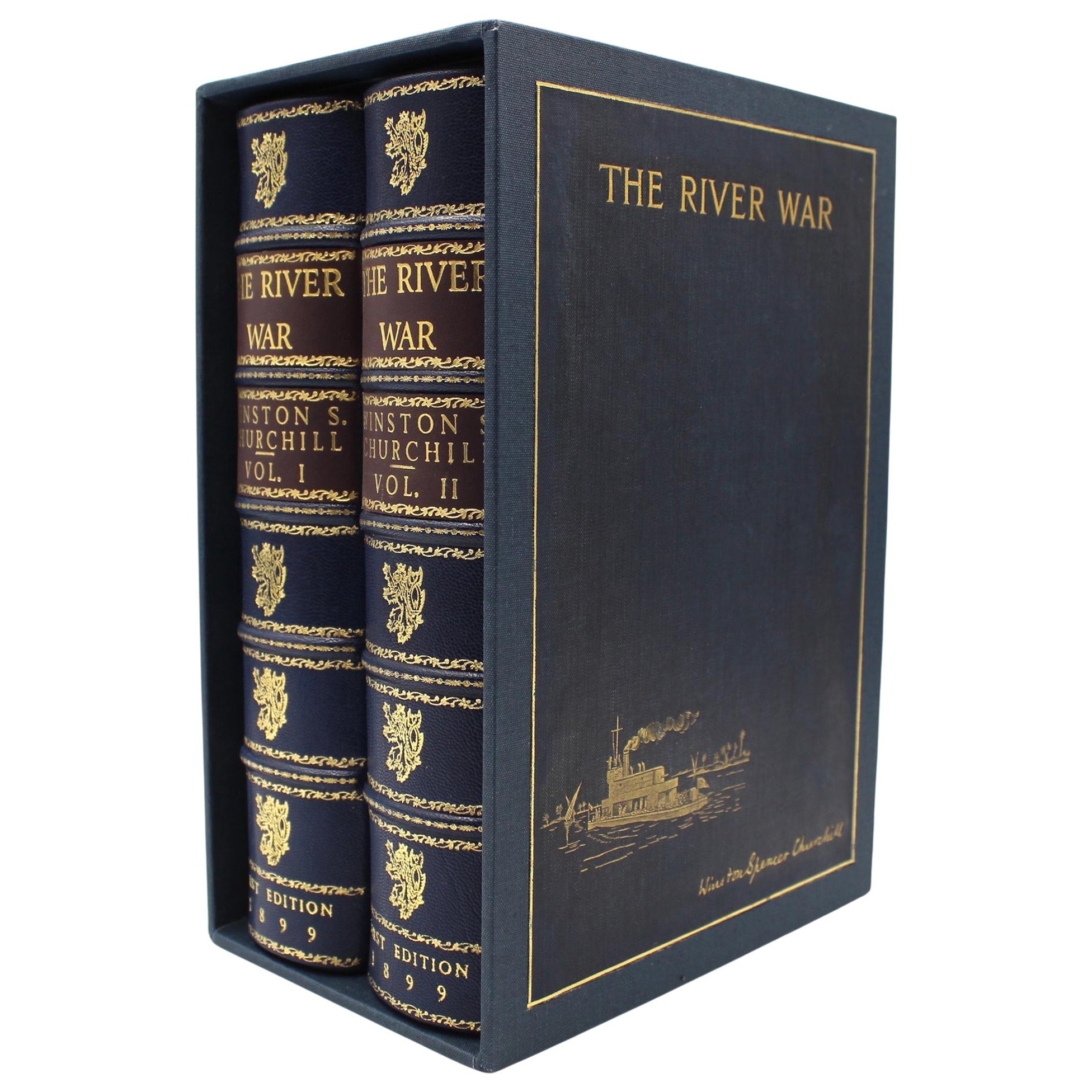 The River War von Winston S. Churchill, Erstausgabe, Zweibändiges Band, 1899