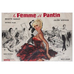 Affiche du double grand film français « A WOMAN LIKE SATAN » de 1959, YVES THOS