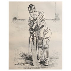 Original Vintage Print of A Cartoon Cricket Related. 1934