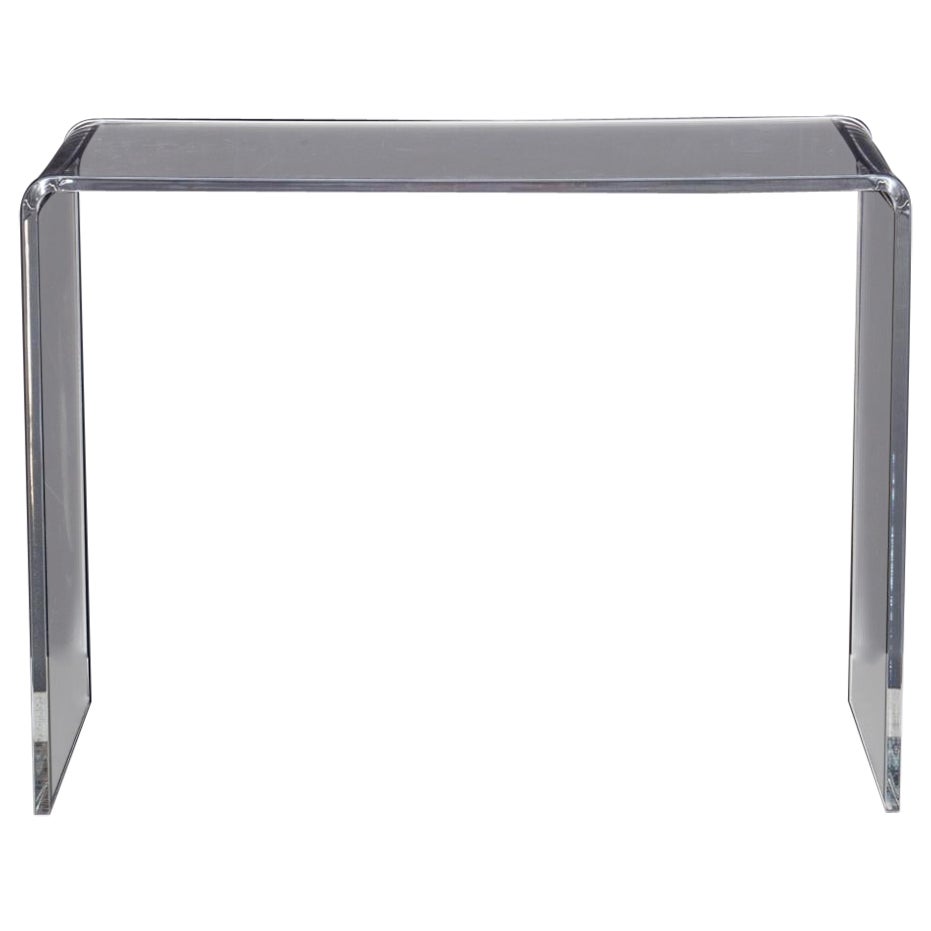Charles Hollis Jones Style Lucite Waterfall Table For Sale
