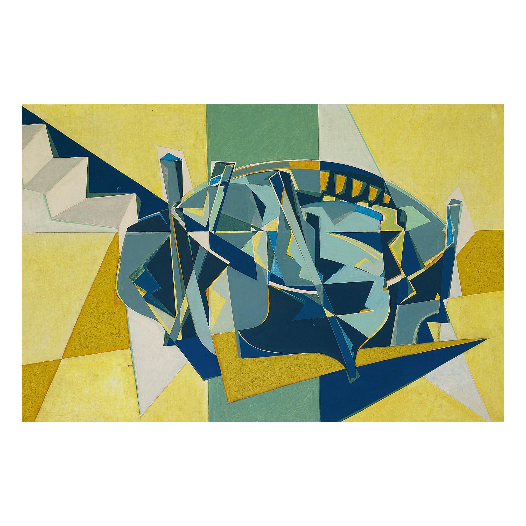 Gudmund Olsen: Trois Bateaux. 1952. Öl auf Leinwand. 97x146cm, Öl. im Angebot