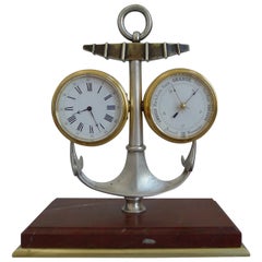  Industrial Series Marine small deskset of clock, barometer and thermometer