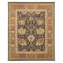 Luxuriöser traditioneller handgeknüpfter Tabriz-Teppich Brown und Rust 16x28