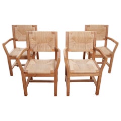 Set of Four Mid Century Tage Poulsen Modern Danish Dining Chairs  Papercord 