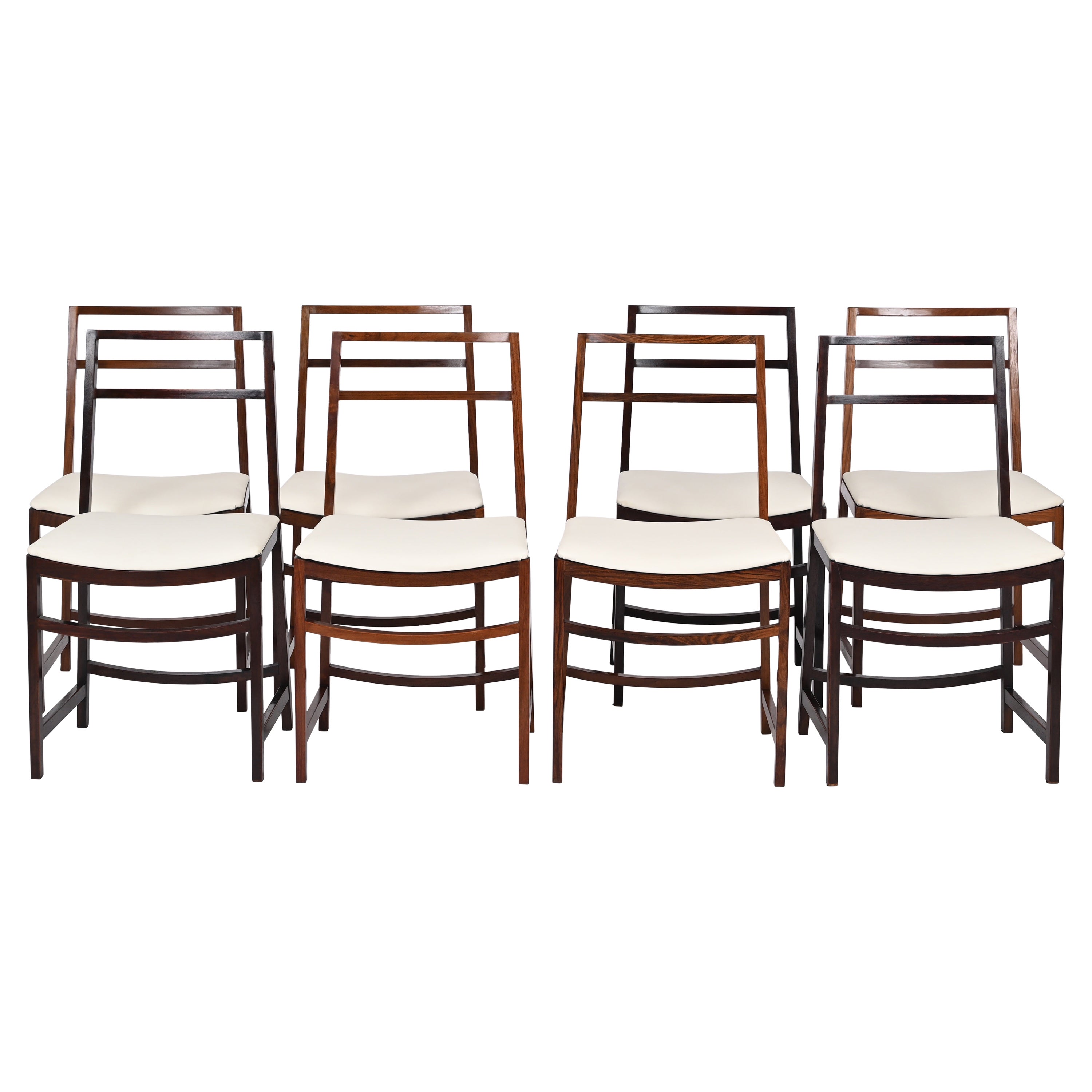 Renato Venturi Set of 8 Italian Dining Chairs for MIM Roma, Italy 1960s For Sale