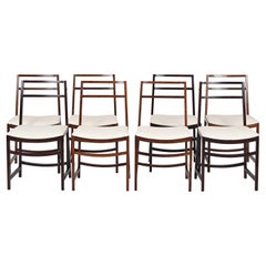 Vintage Renato Venturi Set of 8 Italian Dining Chairs for MIM Roma, Italy 1960s