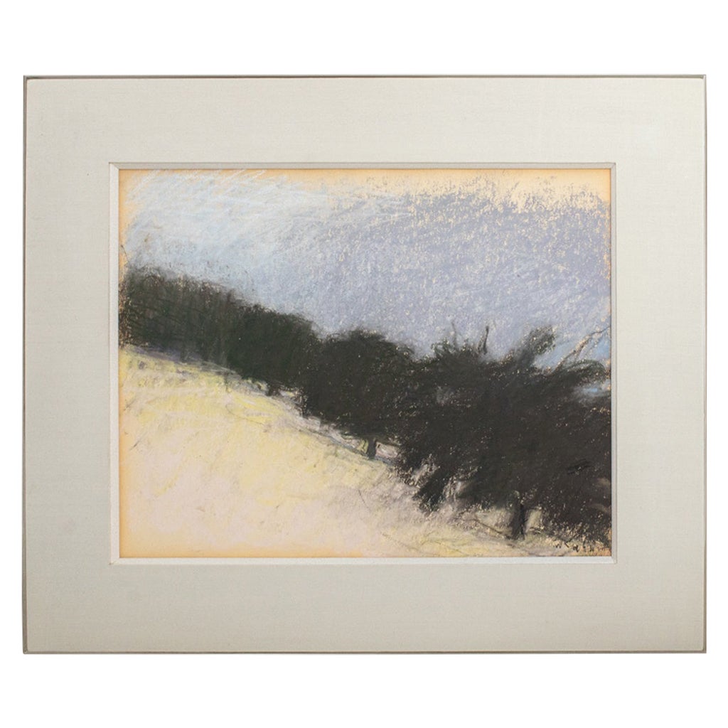 Wolf Kahn "Row of Trees" Pastel on Paper For Sale