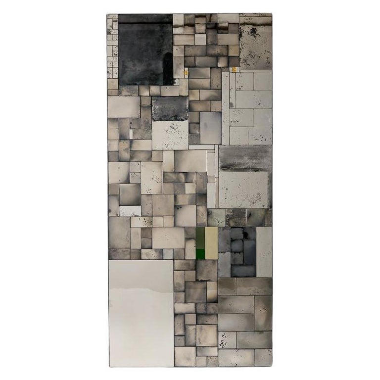 Kiko Lopez, Mosaik, Contemporary Tiled Silvered Wall Mirror, Frankreich, 2023