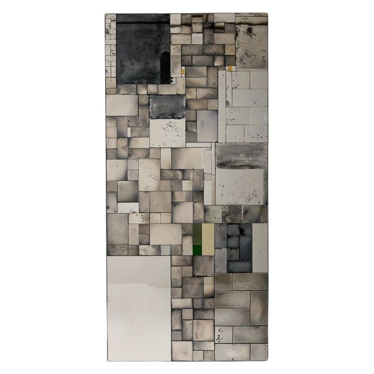 Kiko Lopez, Mosaic, Contemporary Tiled Silvered Wall Mirror, France, 2023 For Sale