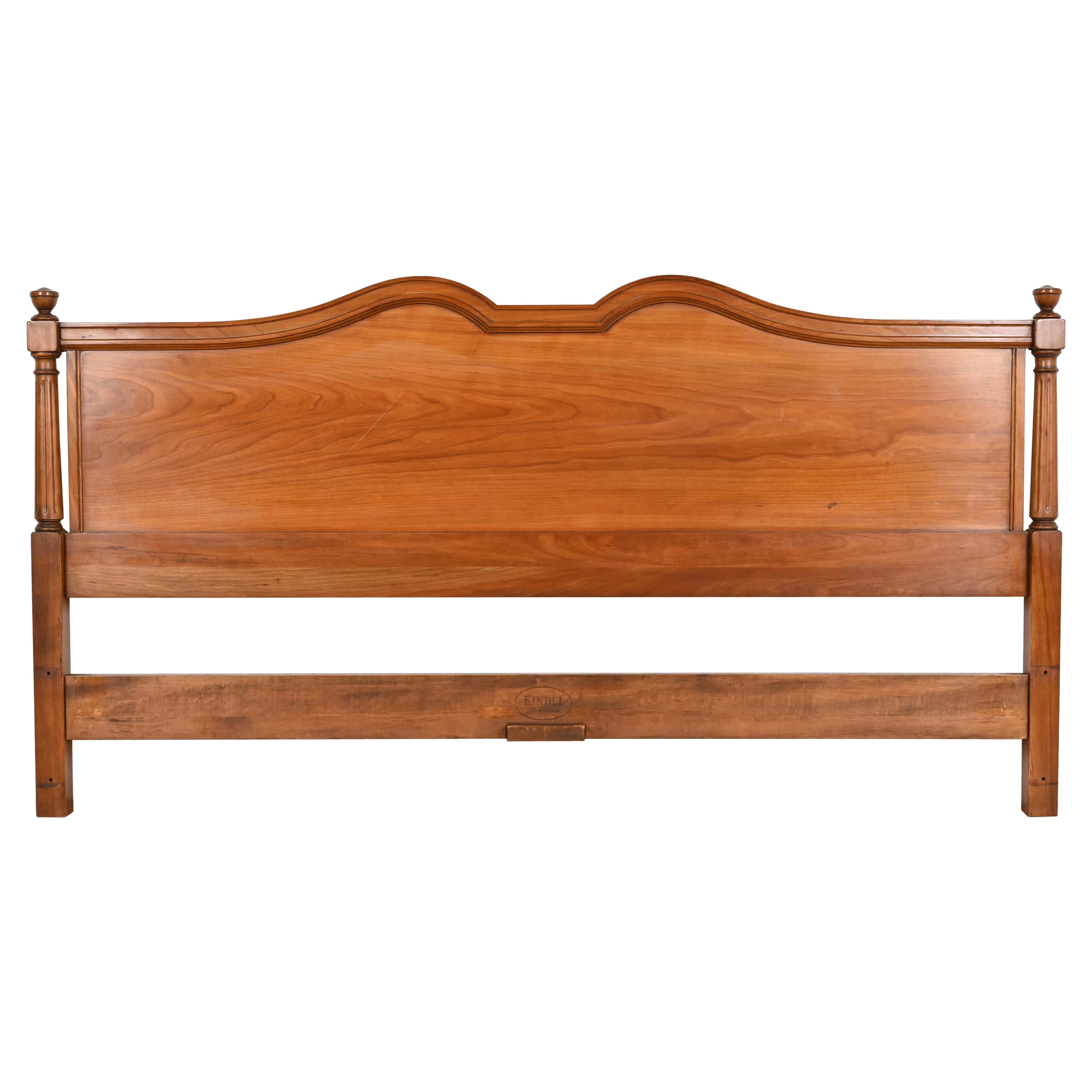 Kindel Furniture French Provincial Louis XV Cherry Wood King Size Headboard For Sale