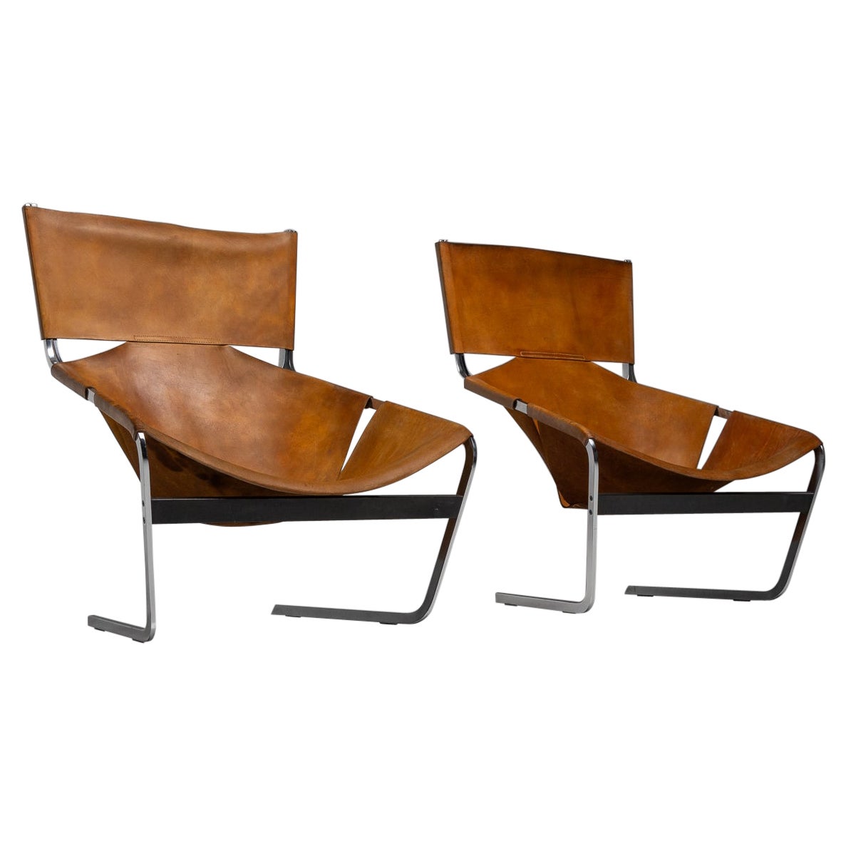 Pierre Paulin F444 lounge chairs pair Artifort 1963 For Sale