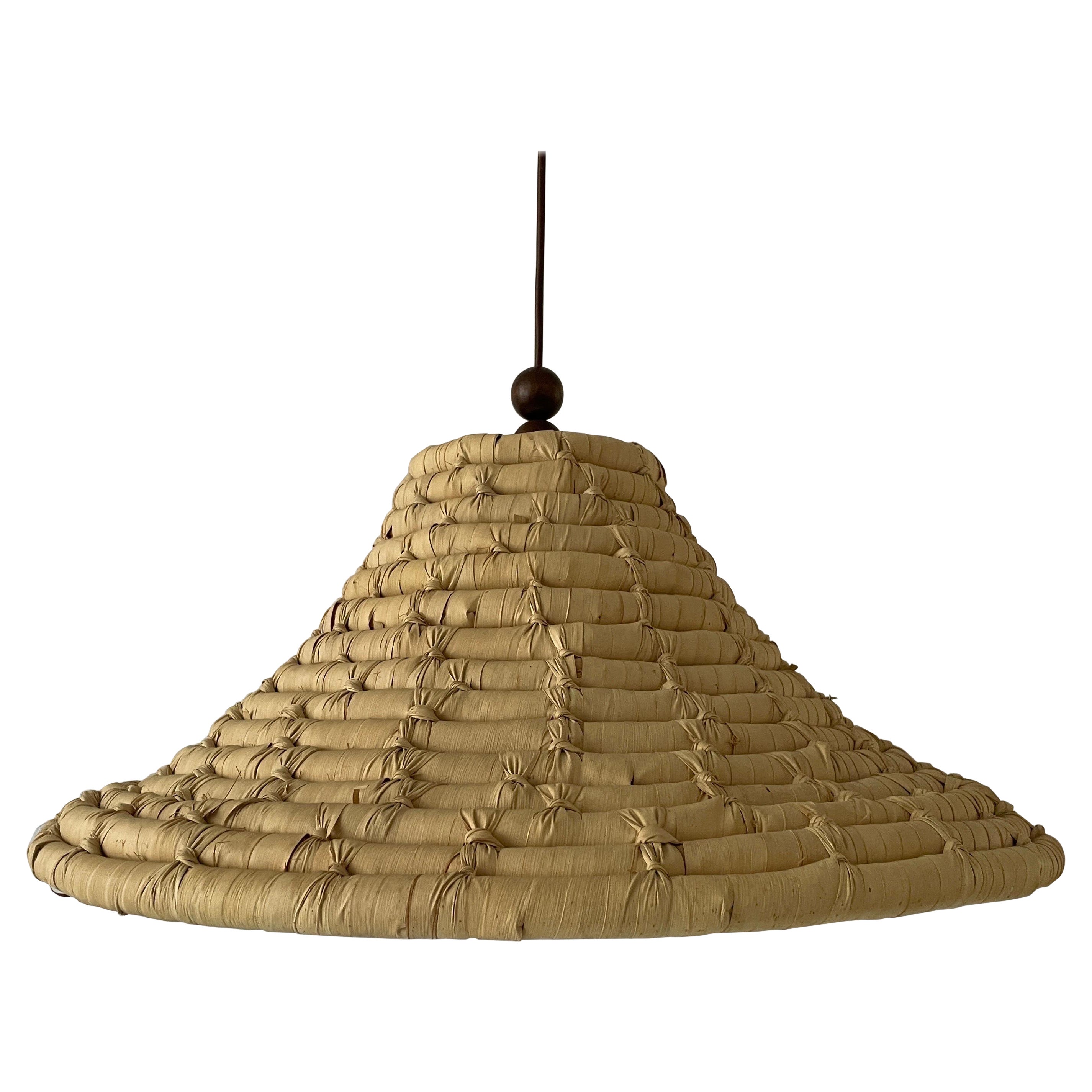 Unusual Large Made of Natural Plant Material Pendant Lamp, 1960s, Germany For Sale