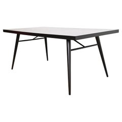 Retro Paul McCobb Planner Group Black Lacquered Dining Table, Newly Refinished
