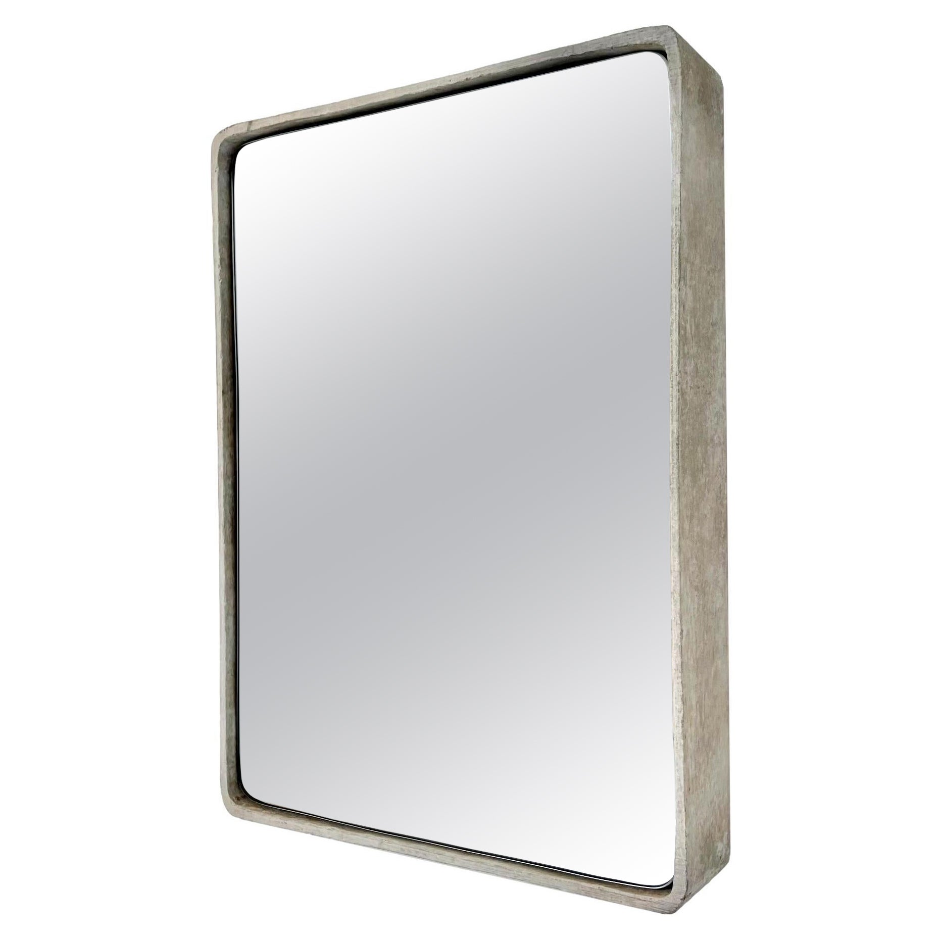 Rectangular Willy Guhl Concrete Mirror, 1960s Switzerland For Sale