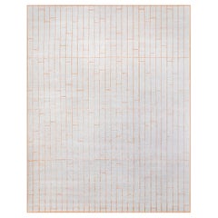 „Foundation – Blush + Taupe“ /  9' x 12' / Handgeknüpfter Teppich aus Wolle + Seide