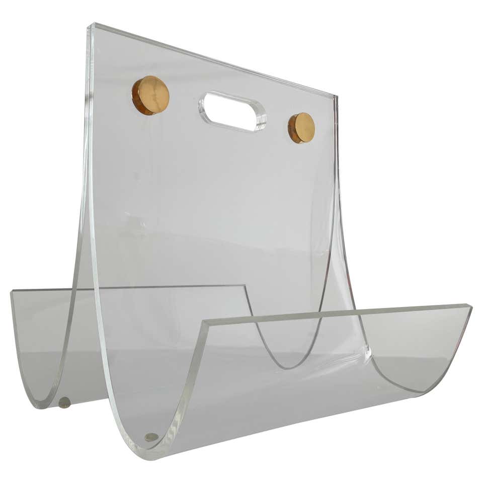 Space Age Red Plexiglass Vintage Magazine Rack, 1970s For Sale at ...