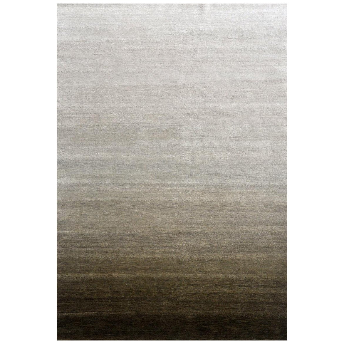 "Fade - Olive + Cream" /  6' x 9' / Hand-Knotted Wool Rug