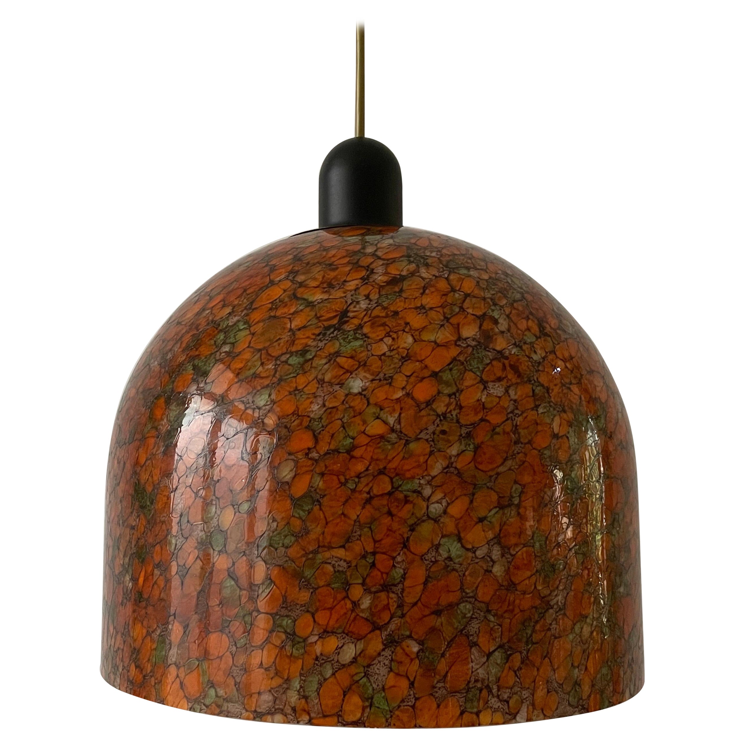 Colorful Unique Art Glass Ceiling Lamp by Peill Putzler, 1960s, Germany For Sale