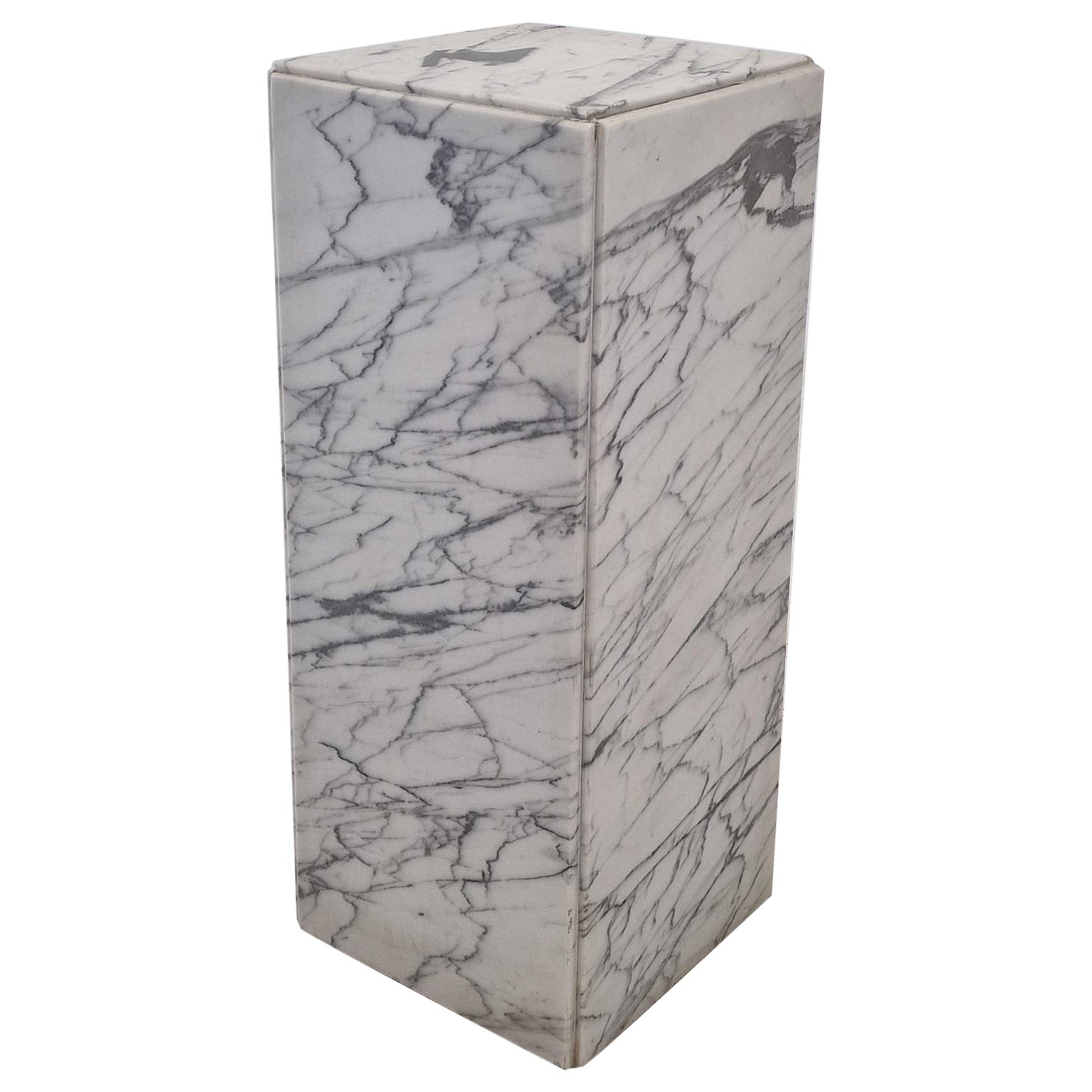 Italian Marble Side Table or Pedestal, 1970s For Sale