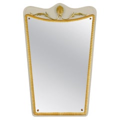 Retro Mid-century Italian Murano decorative gilt mirror, 1950s