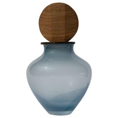 Vase empilable Ohana Pigeon Blue & Round Vessel by Pia Wüstenberg