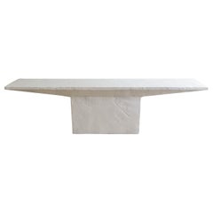 8'  Textured Plaster Console Table Circa 1970's