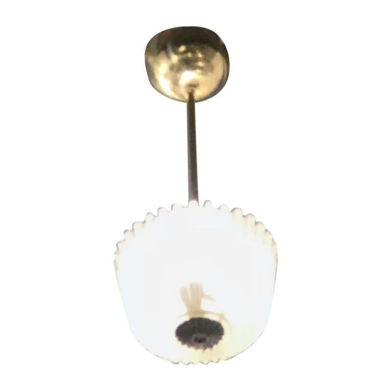 Seguso Ceilling Light/Chandelier Brass Glass 1930 Italy  For Sale