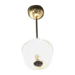 Seguso Ceilling Light/Chandelier Brass Glass 1930 Italy 