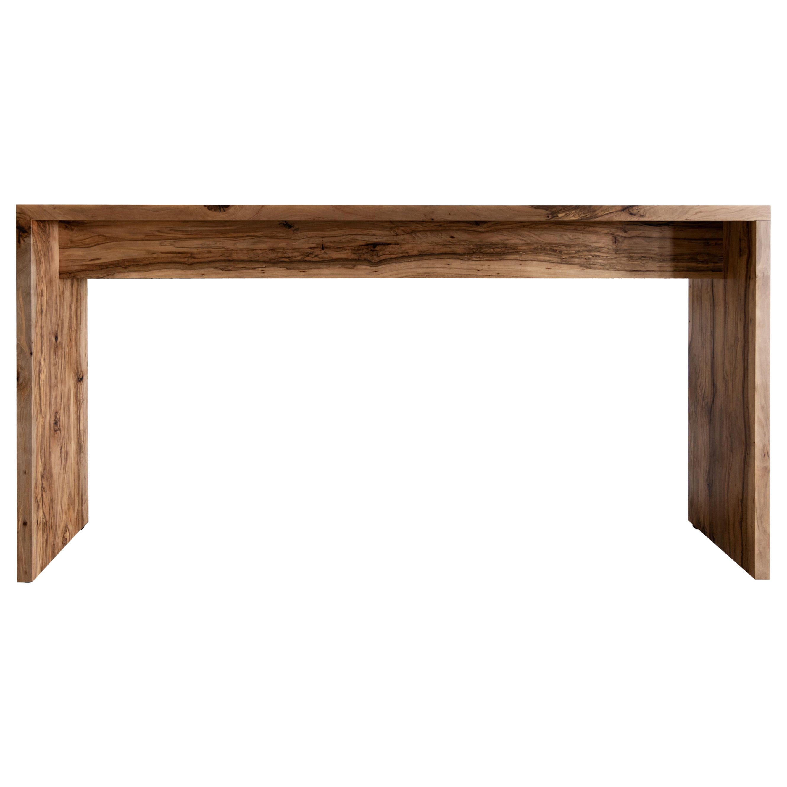 Long Narrow Console Table in Sweet Gum with Box Joints by Alabama Sawyer For Sale