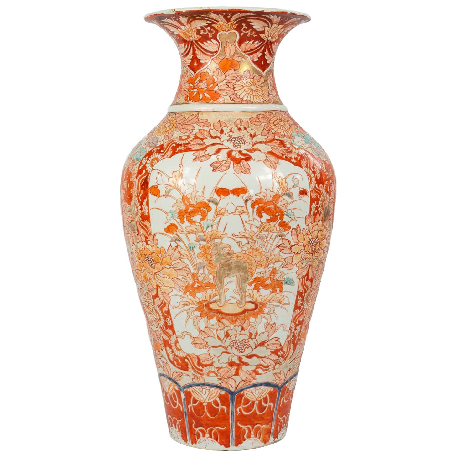 Large Antique 19th Century Imari 24” Vase    For Sale