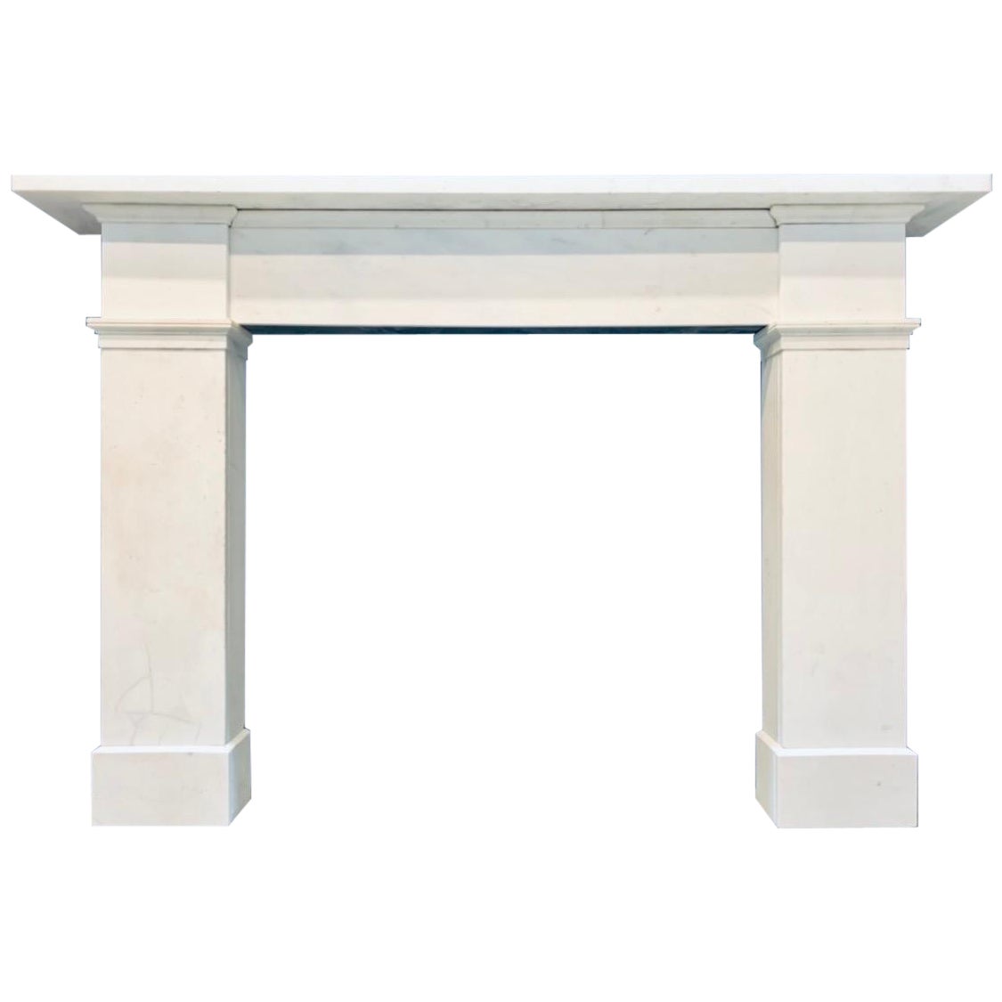 A Large Scottish Early 19th Century Georgian Statuary Marble Fireplace Surround.