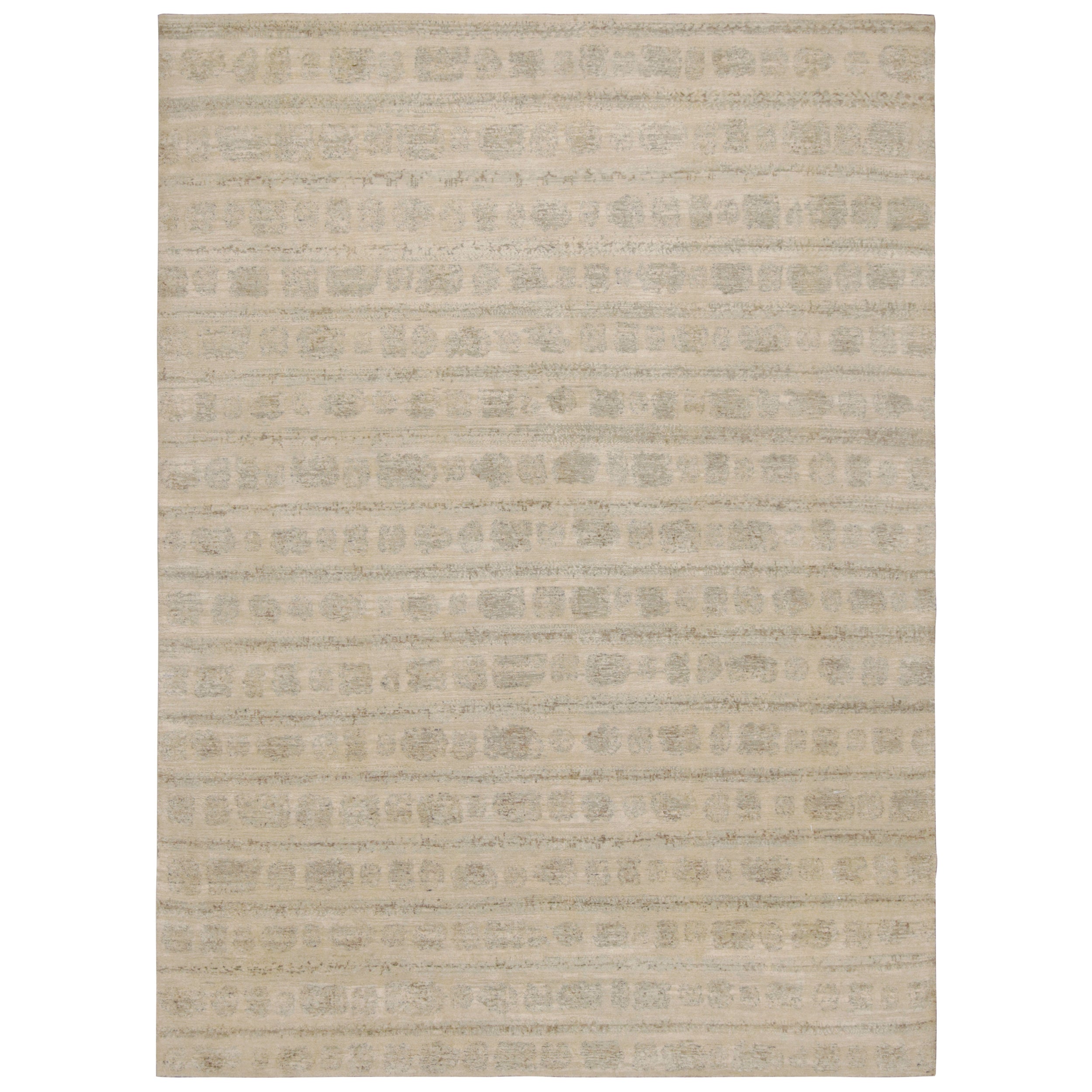 Rug & Kilim’s Contemporary Abstract Textural Rug in Beige  For Sale