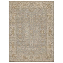 Rug & Kilim’s Oushak Style Rug In Beige/Brown With All Over Floral Patterns