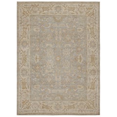 Rug & Kilim's Oushak Style Teppich in Beige/Braun mit floralen Mustern