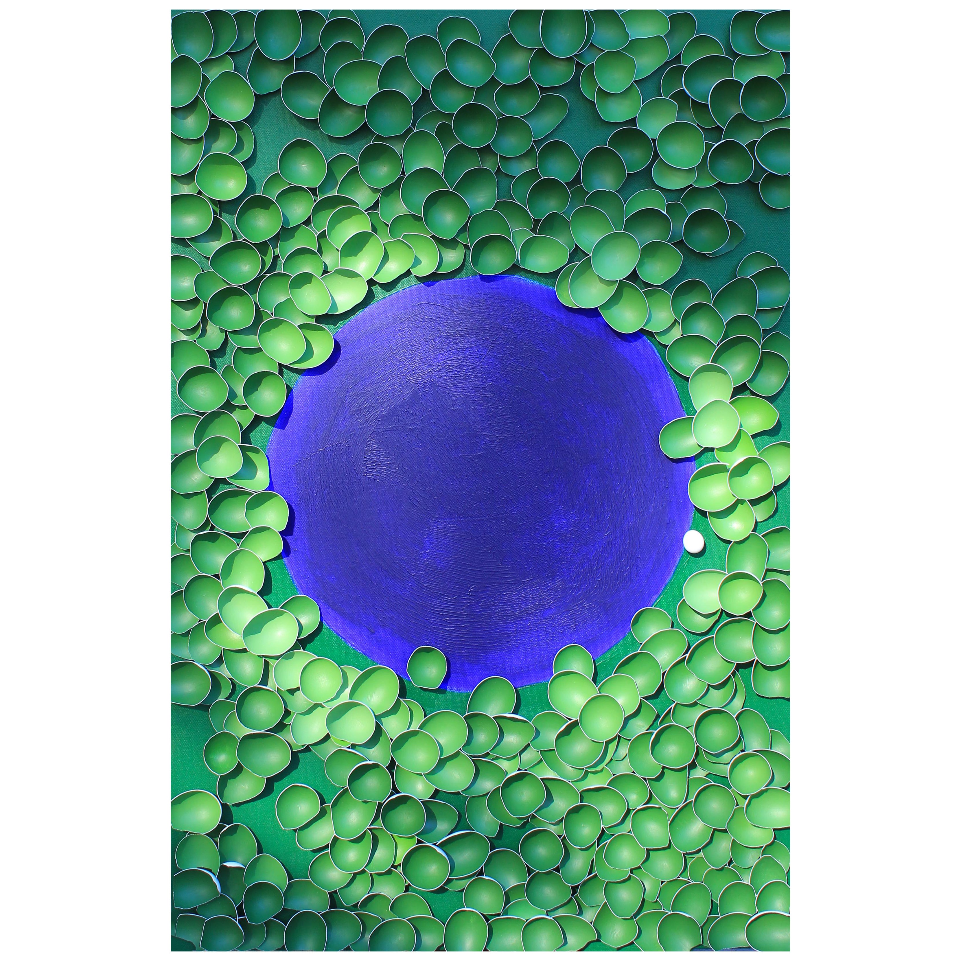 Rainforest III, original mixed media painting on canvas by Larisa Safaryan For Sale