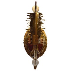 Cripta Brass Casting Wall Sconce, Sculptural Sconce, Art Lighting