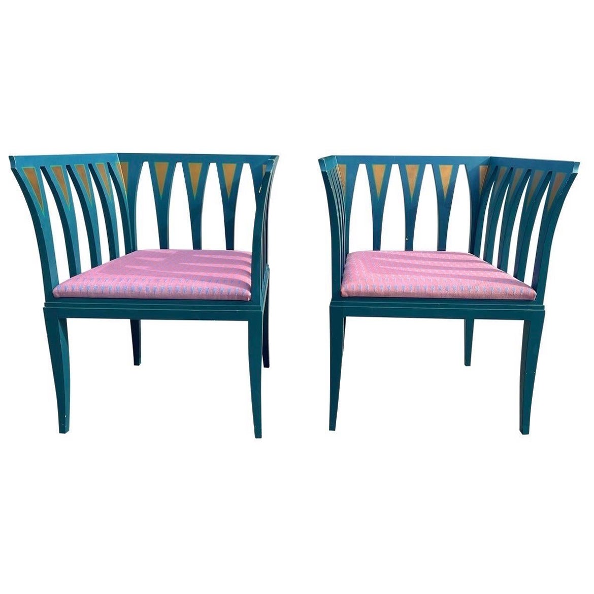 Eliel Saarinen: „Blue“-Stühle im Vintage-Stil, Paar