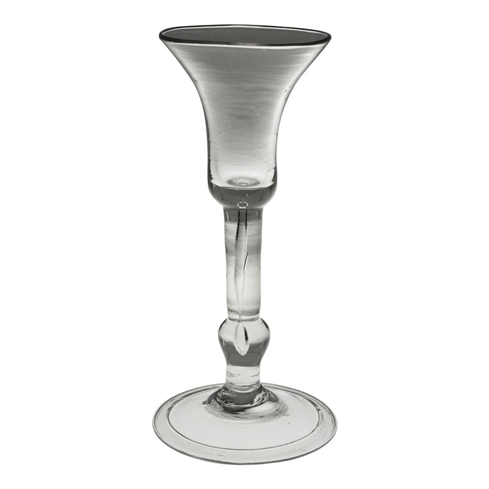  Balustroid Stem Kit-Cat Type Wine Glass c1740 For Sale