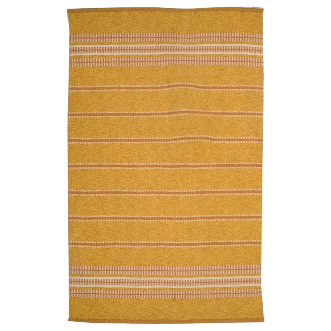 Rölakan, Schweden, großer Teppich aus handgewebter Wolle. Modernistisches Design.
