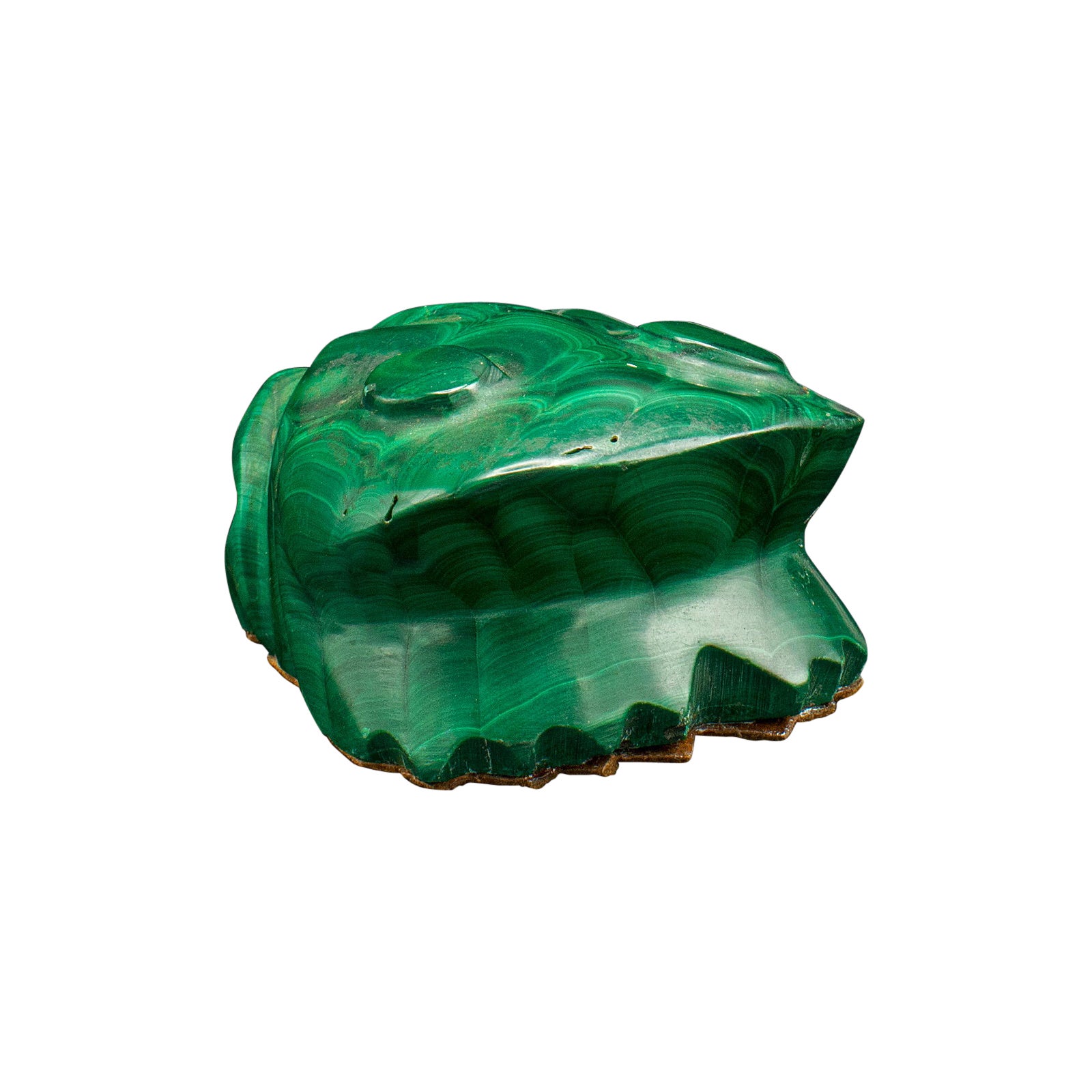Vintage Ornamental Frog, Chinese, Malachite, Miniature, Late Art Deco, C.1950 For Sale