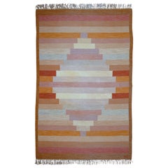 Very Large Swedish Flat-Weave Rölakan Carpet by Anne Marie Boberg, 1960´s