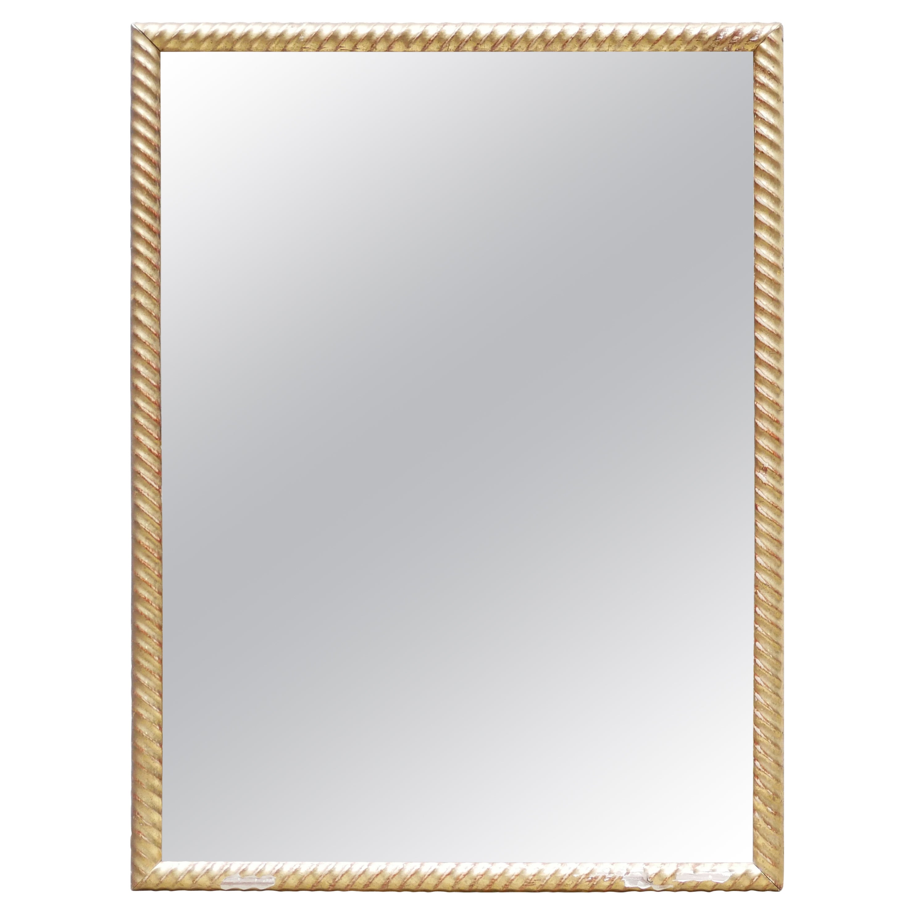 Antique gilded wood mirror 70cm x 52cm For Sale