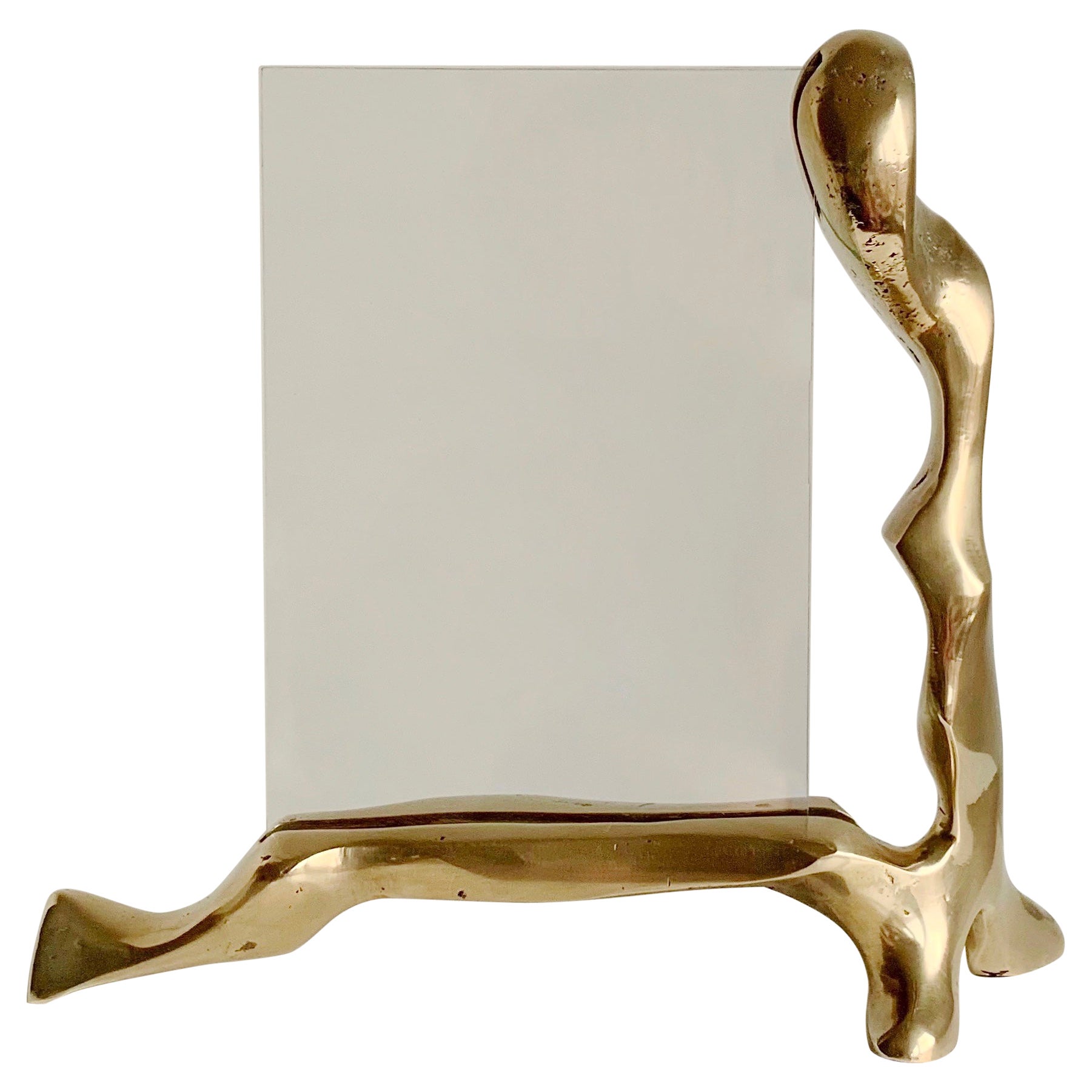 Sculptural Bronze David Marshall  Signed Picture Frame, circa 1970, Spain. For Sale