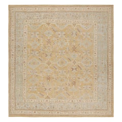 Rug & Kilim’s Oushak Style Rug In Gold With All Over Floral Patterns