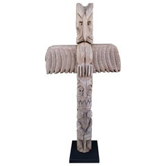 Vintage 19Thc Folky American Indian Totem Pole