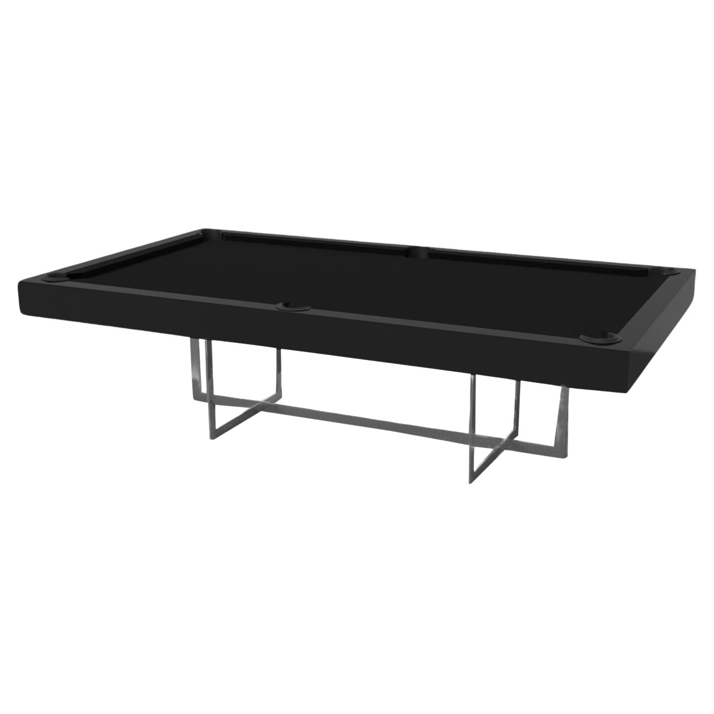 Elevate Customs Beso Pool Table / Solid Pantone Black Color in 9' - Made in USA For Sale
