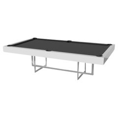 Elevate Customs Beso Pool Table / Solid Pantone White Color in 9' - Made in USA